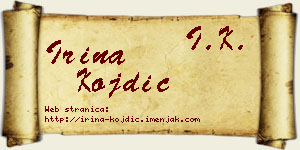 Irina Kojdić vizit kartica